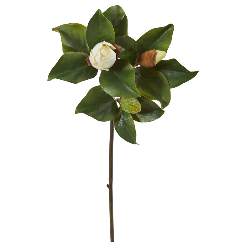 Gracie Oaks Artificial Magnolia Stem & Reviews Wayfair